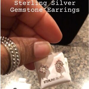 Sterling Silver Gemstone Earrings (select your stone)